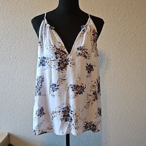 Joie Floral Halter Top – Ice Blue | Size Large | NWT